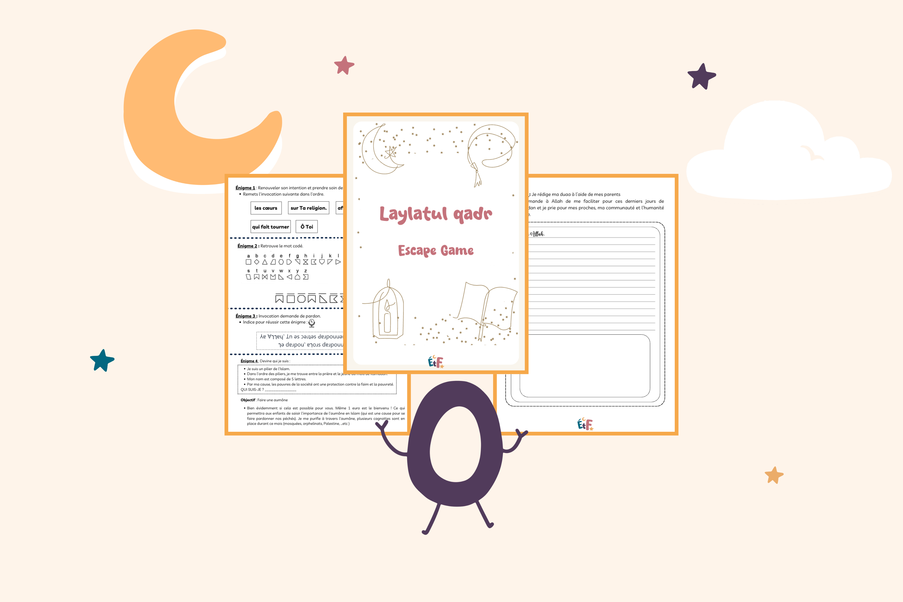 illustration escape game laylatul qadr