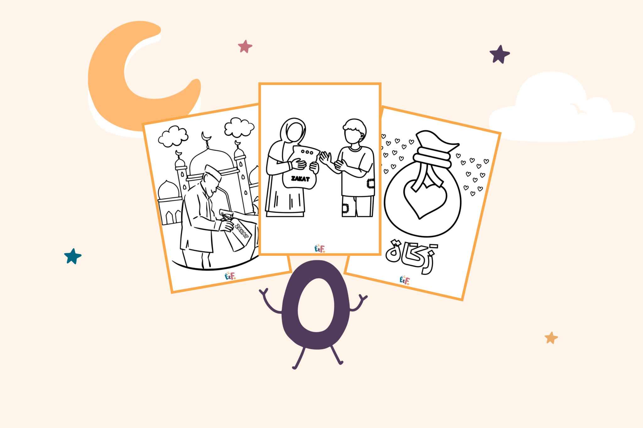 Coloriages sur la zakat