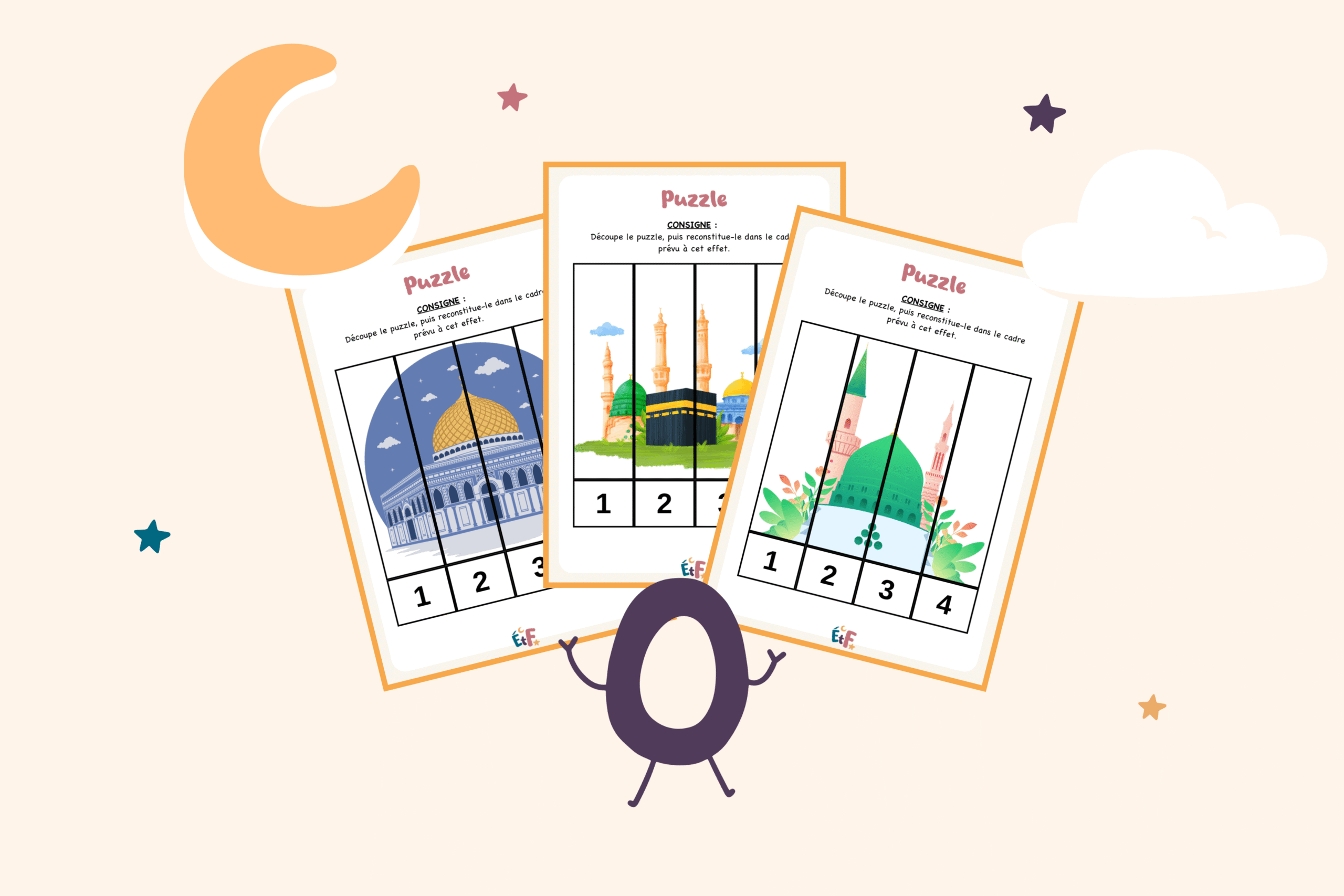 illustration puzzle mosquées