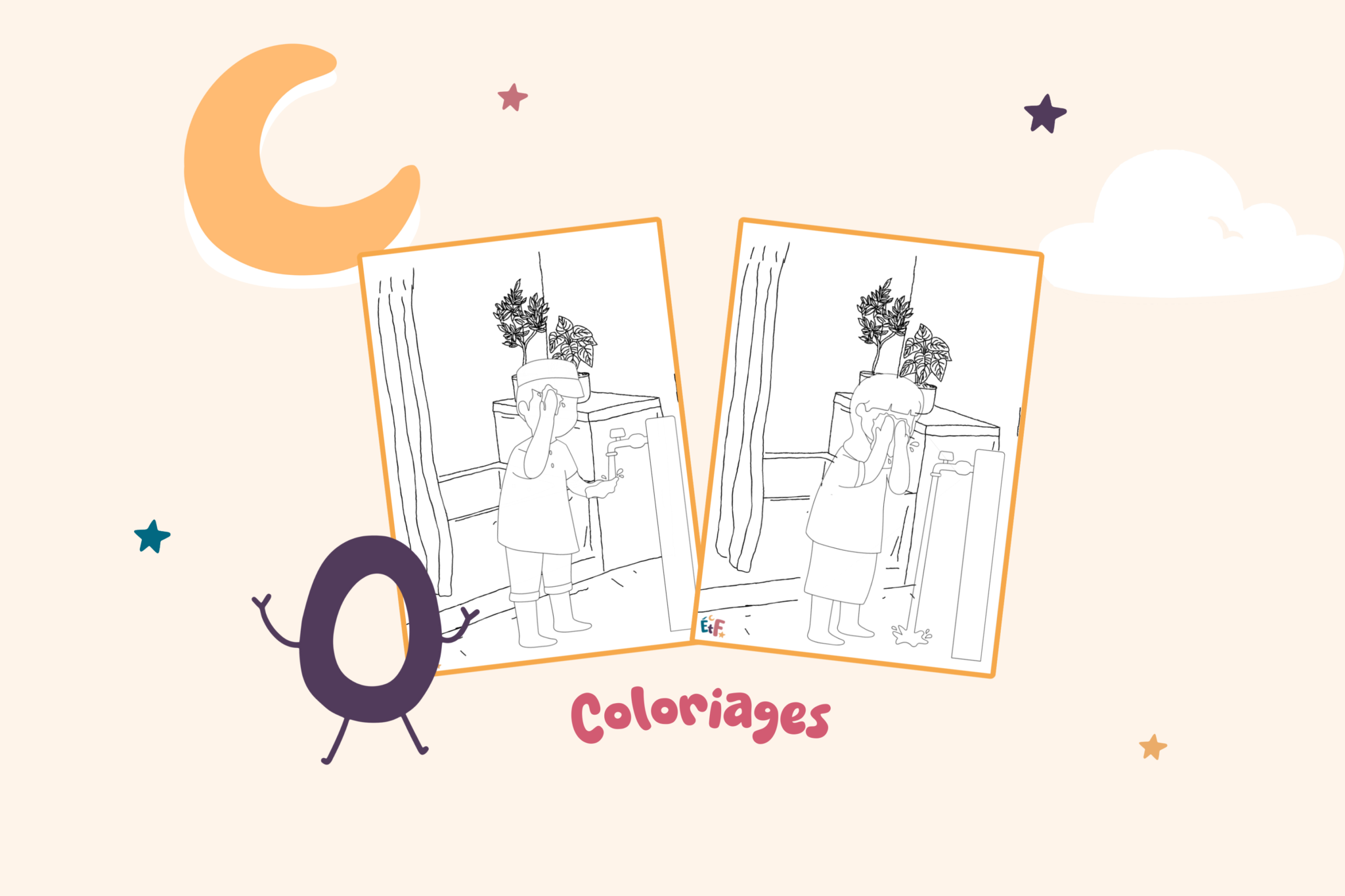 Coloriage sur les ablutions