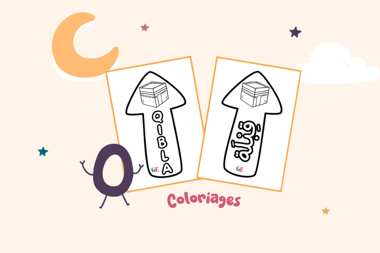Illustration coloriage qibla